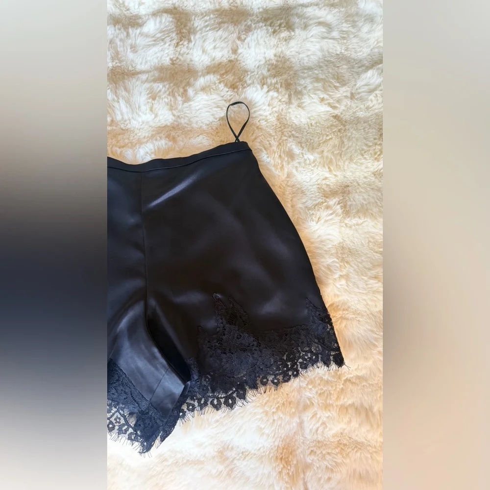 Reformation Fern Satin Short In Black, NWOT, NEVER WORN, NO FLAWS.